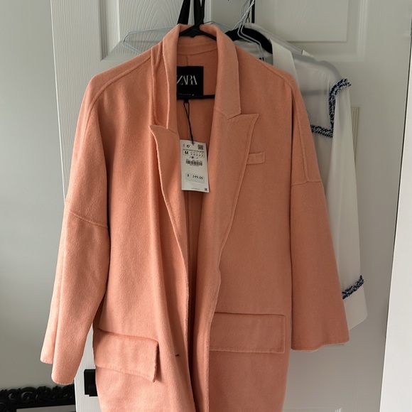 Women’s Zara Pink Oversized Coat - Picture 2 of 11